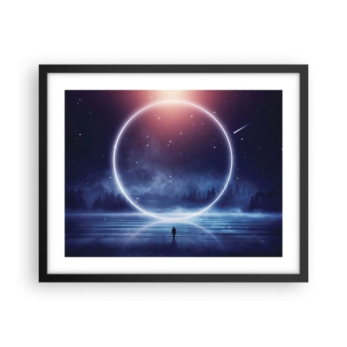 Affisch i svart ram - De finns redan här... - 50x40 cm