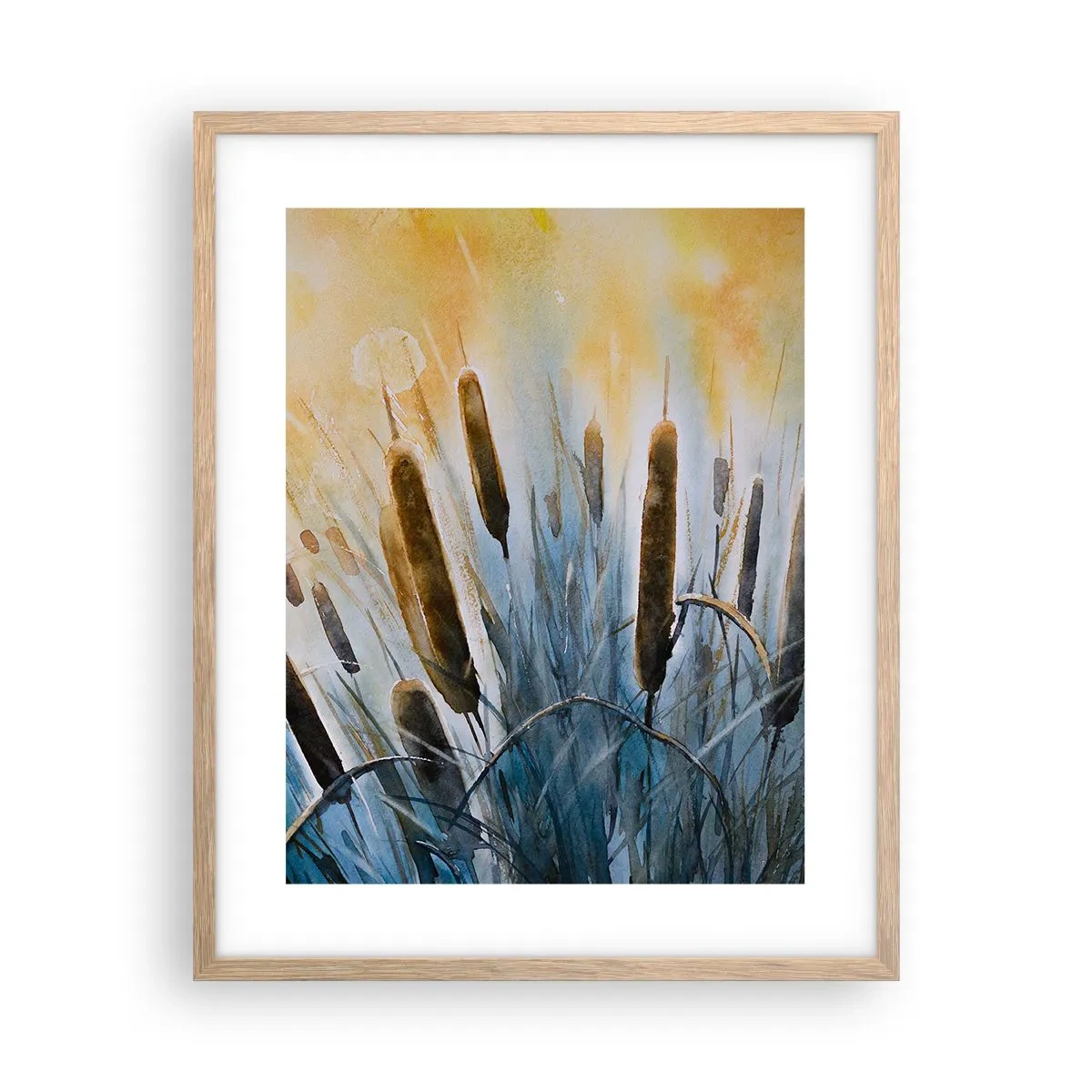 Affisch i ram av ljusek - Vattnets kyla, solens hetta - 40x50 cm