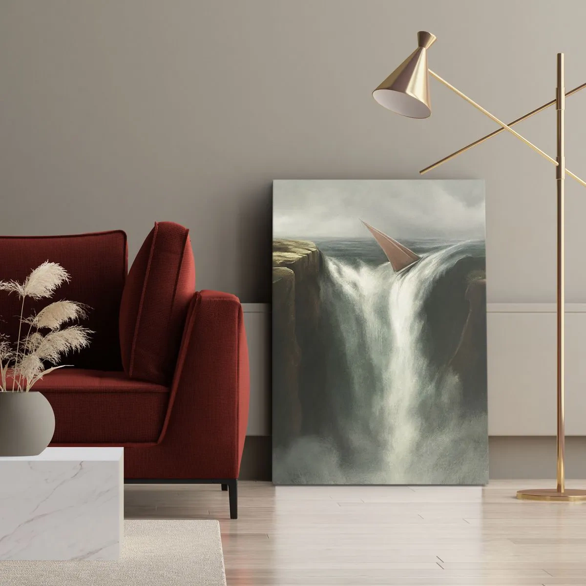 Canvastavla - Bild på duk - Livets varning - 45x80 cm