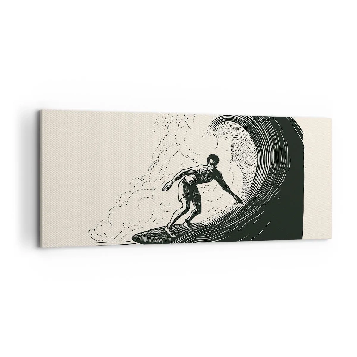 Canvastavla - Bild på duk - Vågens kung - 100x40 cm