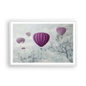 Affisch i vit ram - Som båtar på himlen - 91x61 cm