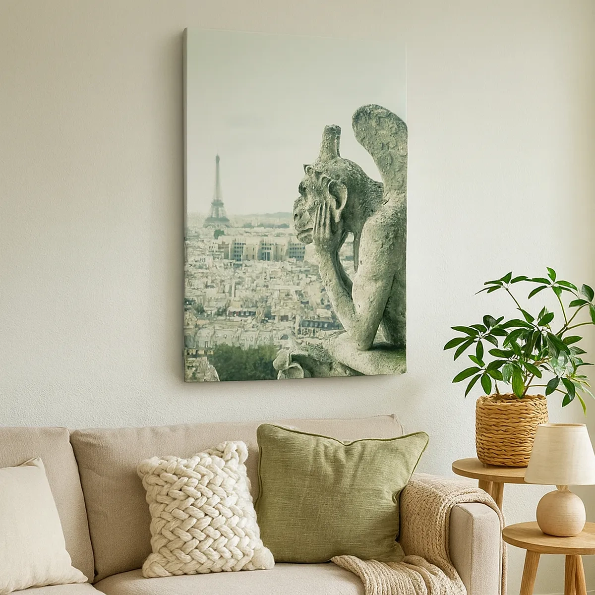 Canvastavla - Bild på duk - Ett samtal i Paris - 50x70 cm