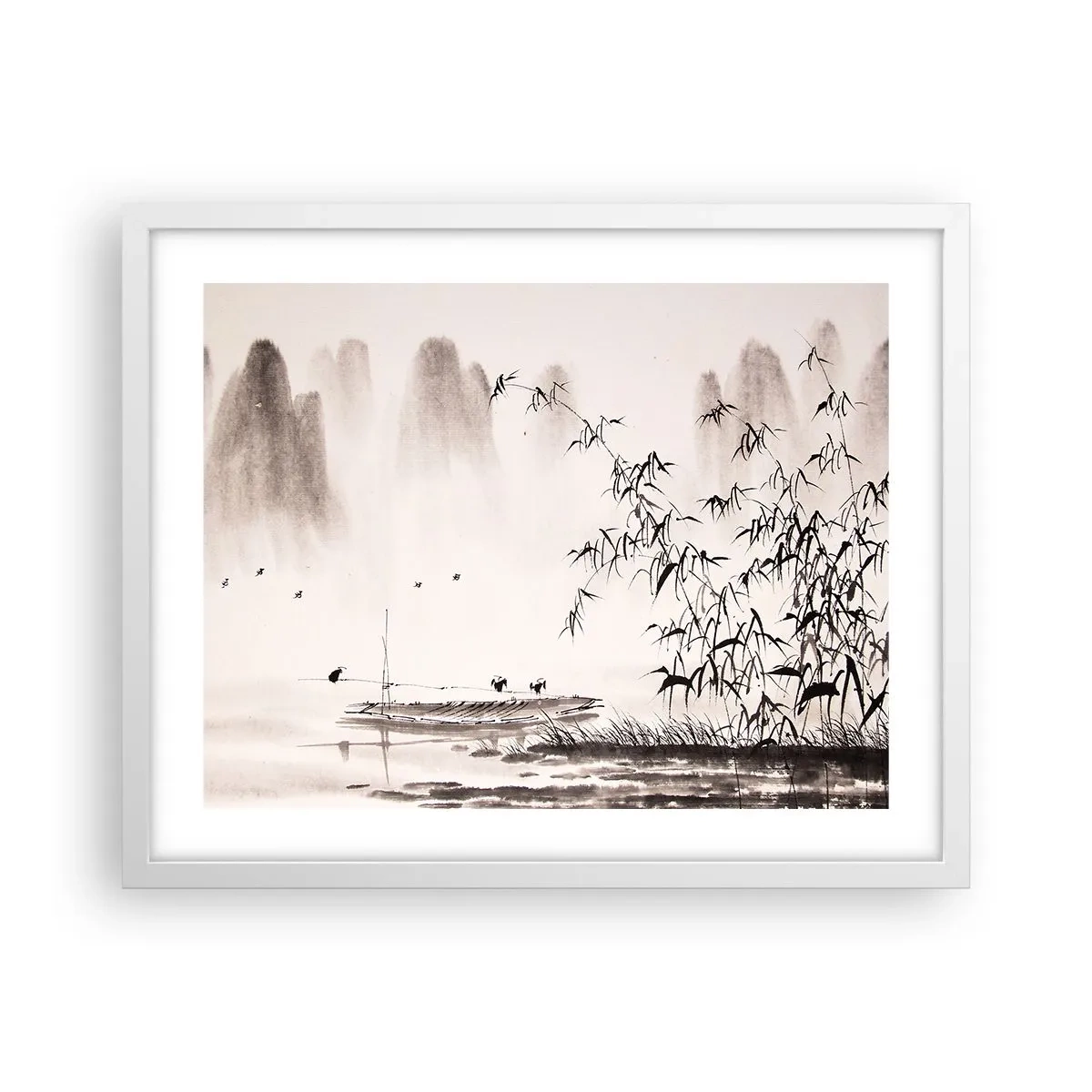 Affisch i vit ram - Risfältens tystnad - 50x40 cm