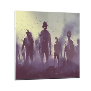 Glastavla - Bild på glas - Akta! De kommer - 40x40 cm