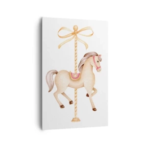 Canvastavla - Bild på duk - Med en graciös trav - 80x120 cm