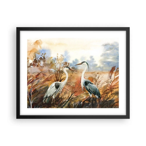 Affisch i svart ram - Vart ska vi på hösten? - 50x40 cm