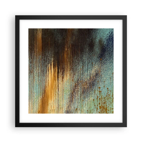 Affisch i svart ram - En oavsiktlig färgglad komposition - 40x40 cm