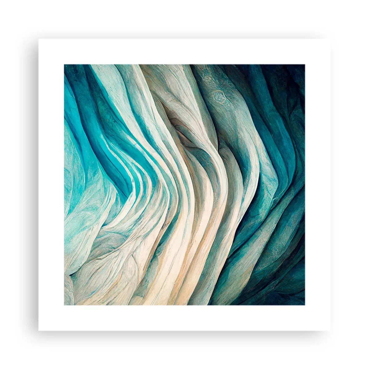 Affisch - Blå omättlighet - 40x40 cm