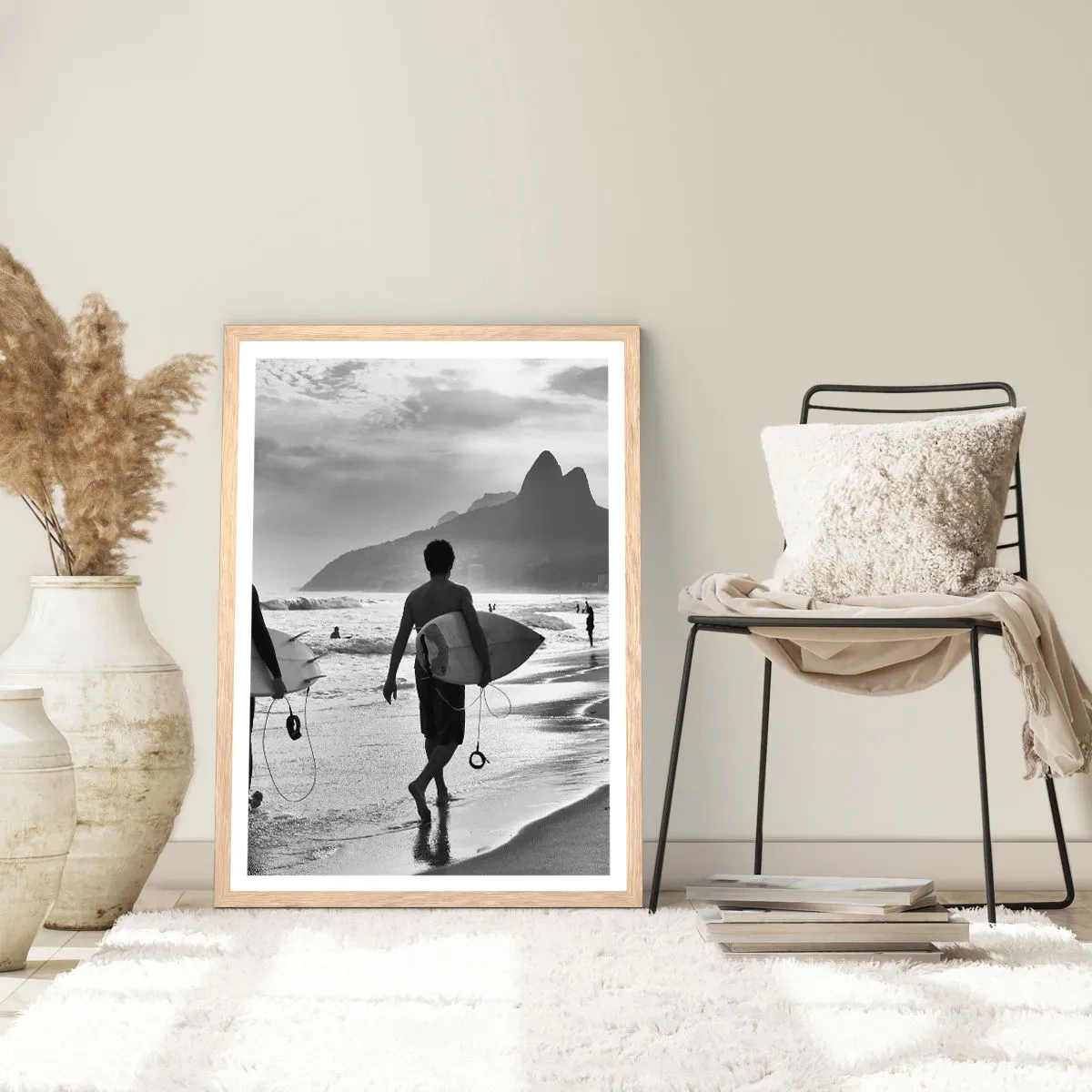 Affisch i ram av ljusek - Samba för en våg - 50x70 cm