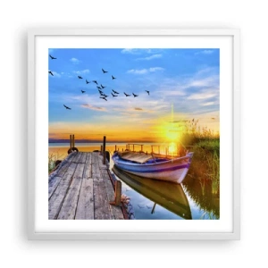 Affisch i vit ram - Adjö, vi ses imorgon - 50x50 cm