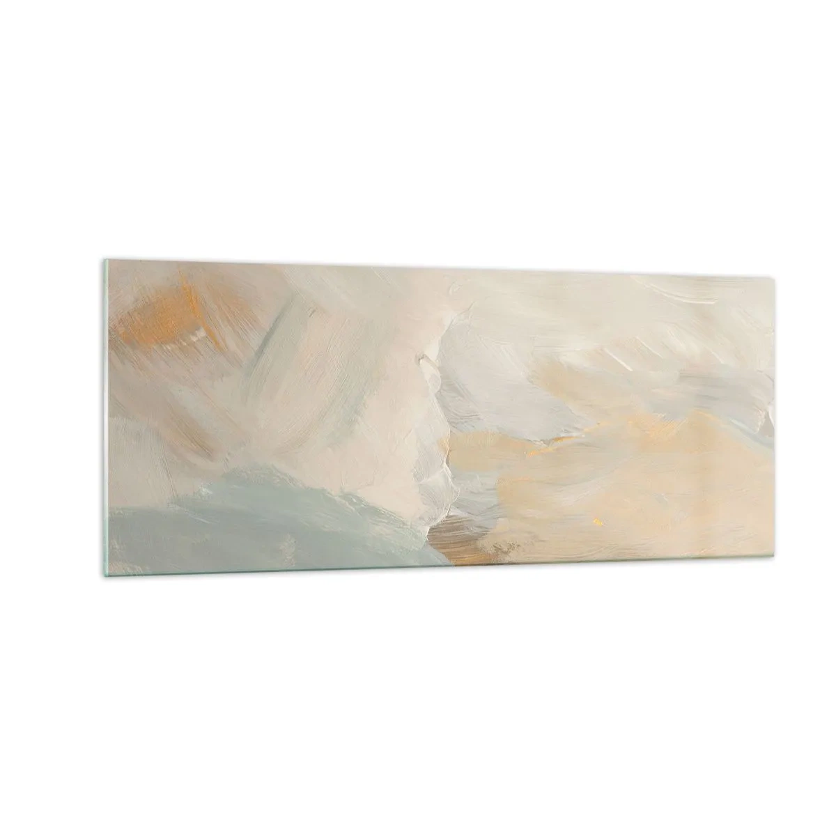 Glastavla - Bild på glas - Abstraktion - ett land av mildhet - 100x40 cm