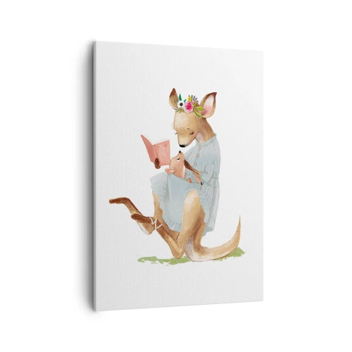 Canvastavla - Bild på duk - Mamma, läs för mig - 50x70 cm