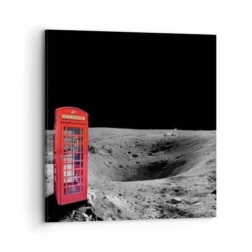 Canvastavla - Bild på duk - Rymdskämt - 70x70 cm