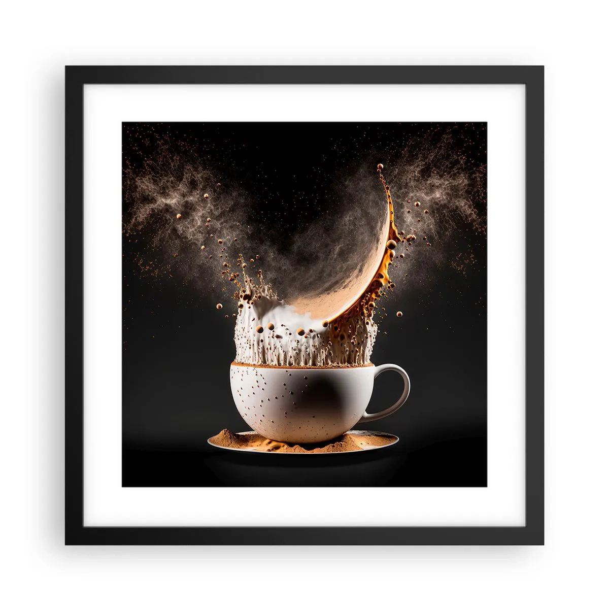 Affisch i svart ram - Smakexplosion - 40x40 cm