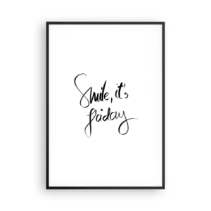 Affisch i svart ram - Riktig glädje - 70x100 cm