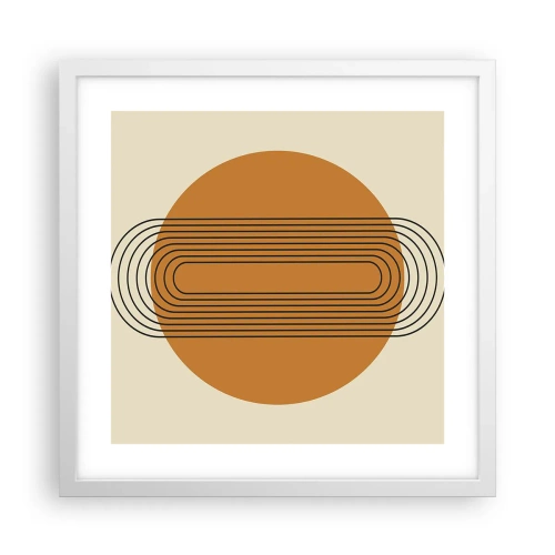 Affisch i vit ram - Perfekt plan - 40x40 cm