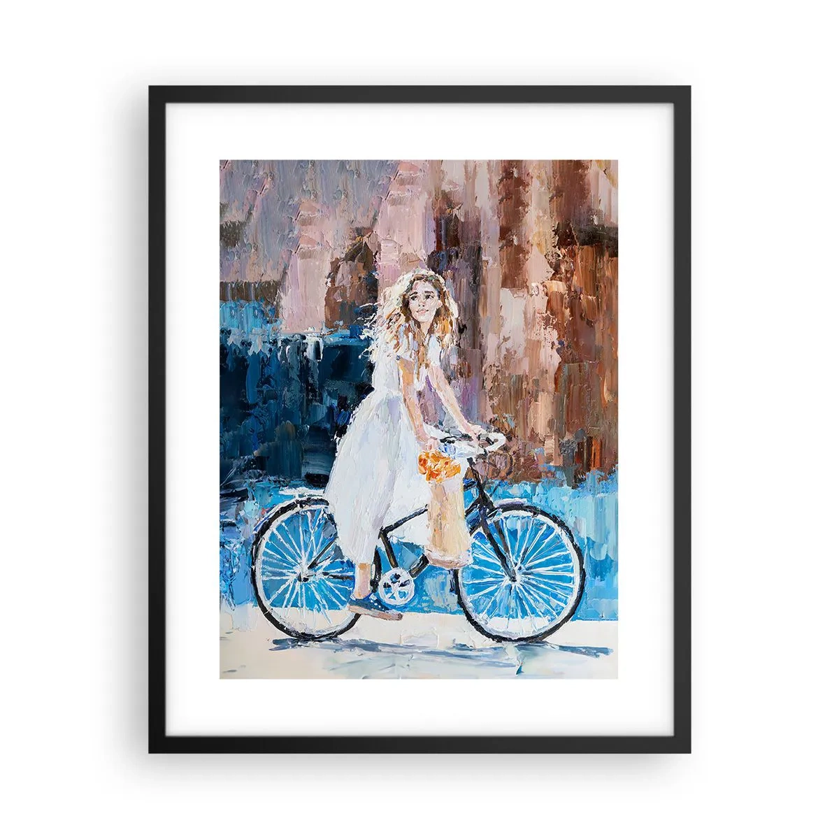 Affisch i svart ram - Glädje på morgonen - 40x50 cm