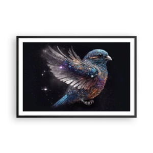 Affisch i svart ram - Diamant sparv - 91x61 cm