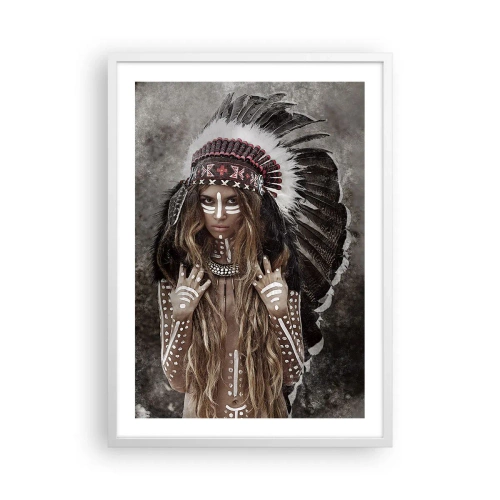 Affisch i vit ram - Hemlighet av stammens styrka - 50x70 cm