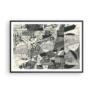Affisch i svart ram - Nutidens dynamik - 100x70 cm