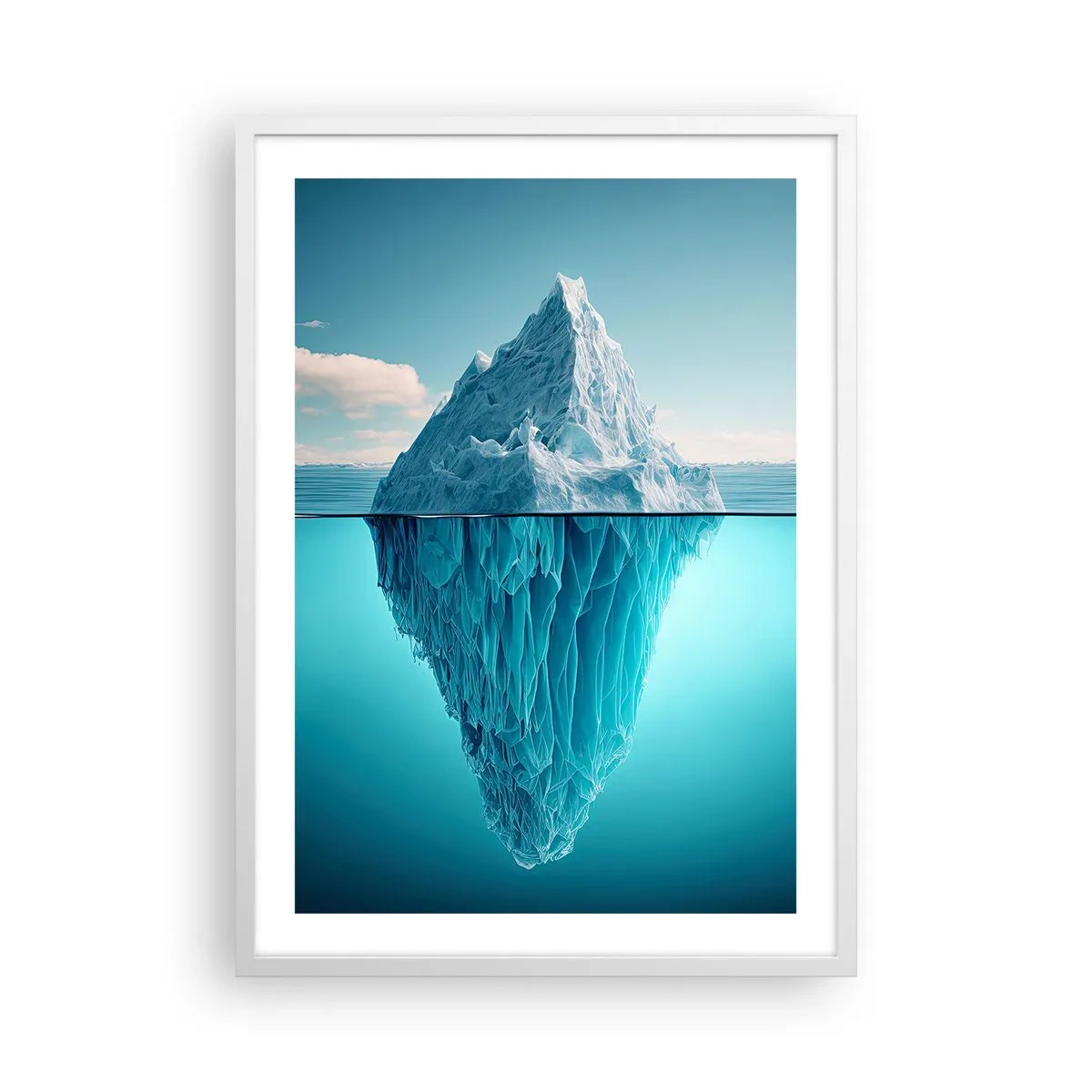 Affisch i vit ram - Isdrottning - 50x70 cm
