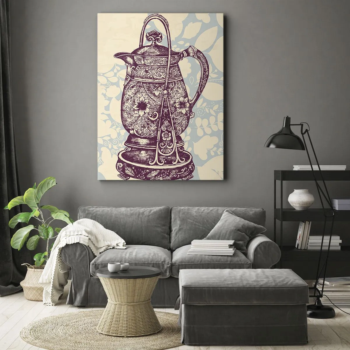 Canvastavla - Bild på duk - Skönhet av det vardagliga livet - 45x80 cm