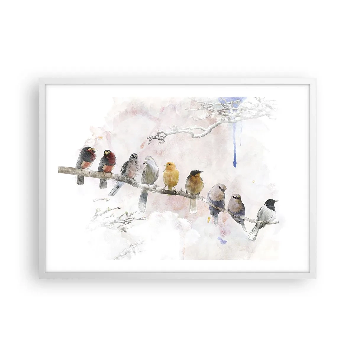 Affisch i vit ram - Bevingat möte - 70x50 cm