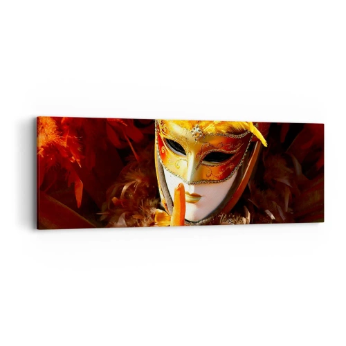 Canvastavla - Bild på duk - Hemligheten är en del av spelet - 90x30 cm