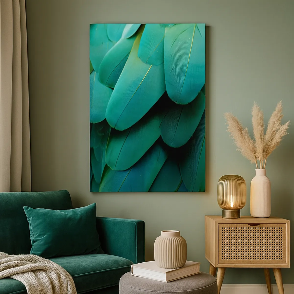 Canvastavla - Bild på duk - Precision av papegojans natur - 50x70 cm