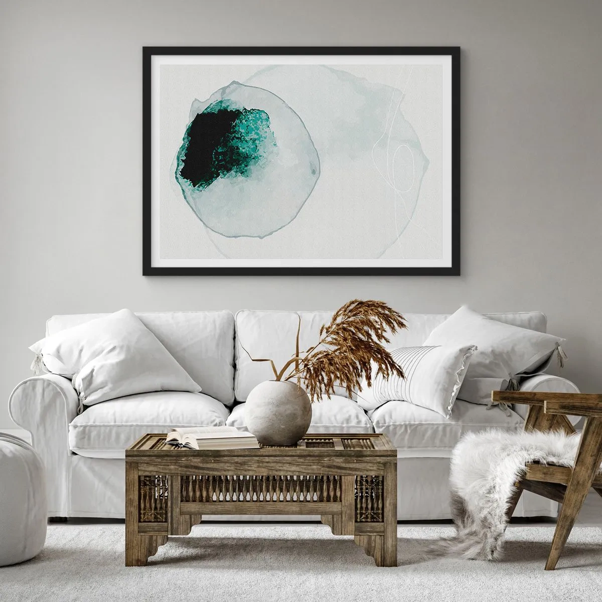 Affisch i svart ram - I en droppe vatten - 70x50 cm