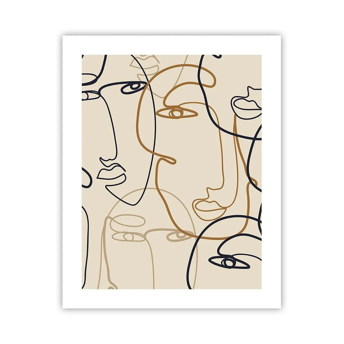 Affisch - Mångfaldigad porträtt - 40x50 cm