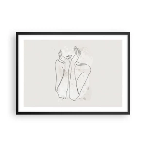 Affisch i svart ram - Drömstund - 70x50 cm