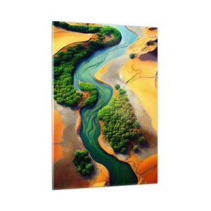 Glastavla - Bild på glas - Livgivande flod - 50x70 cm