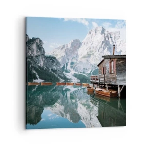 Canvastavla - Bild på duk - Kristallklar fjällmorgon - 50x50 cm