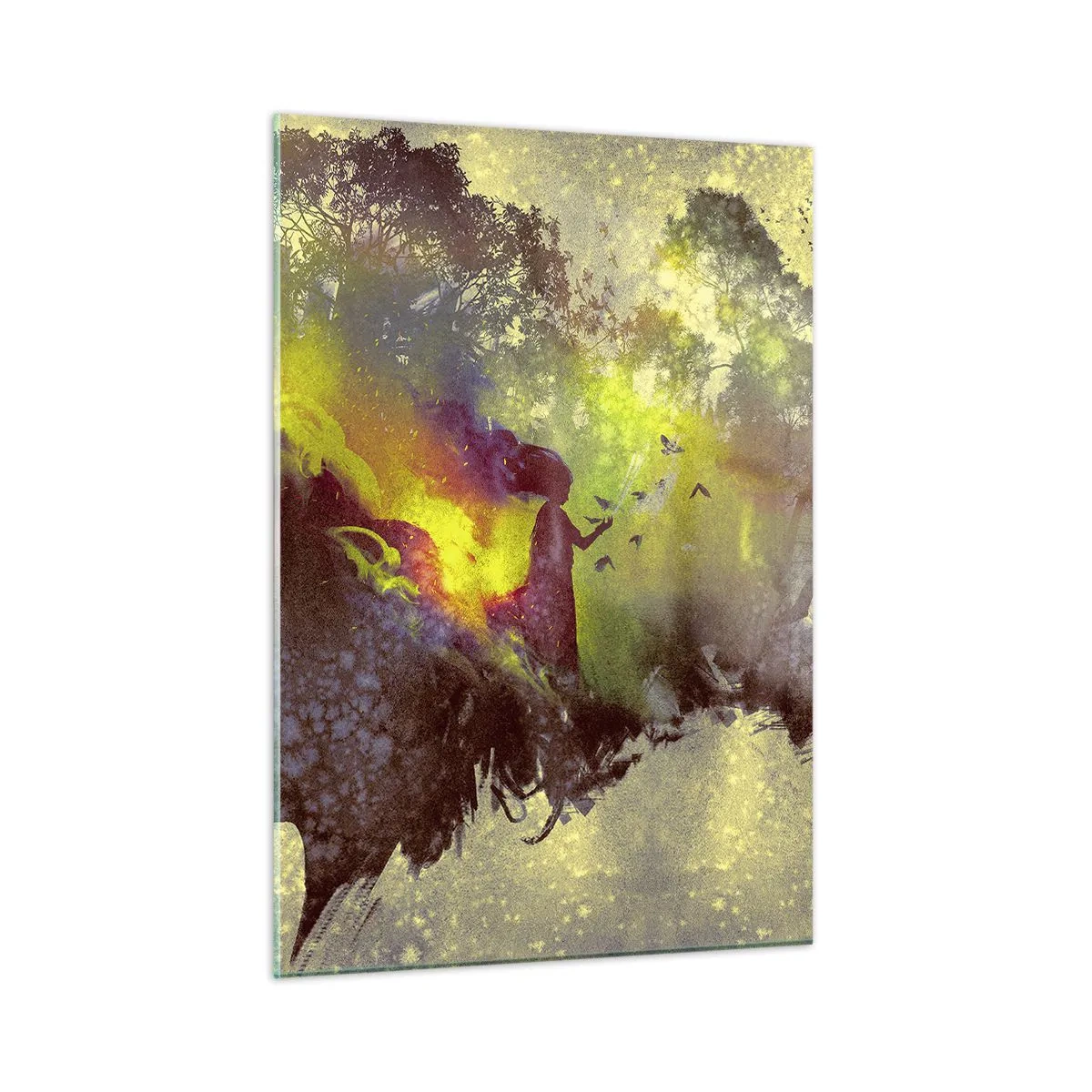 Glastavla - Bild på glas - Moder Naturen - 50x70 cm