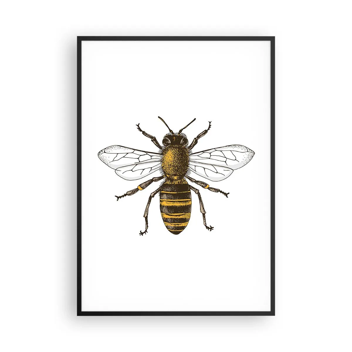 Affisch i svart ram - Vackert och bra - 70x100 cm