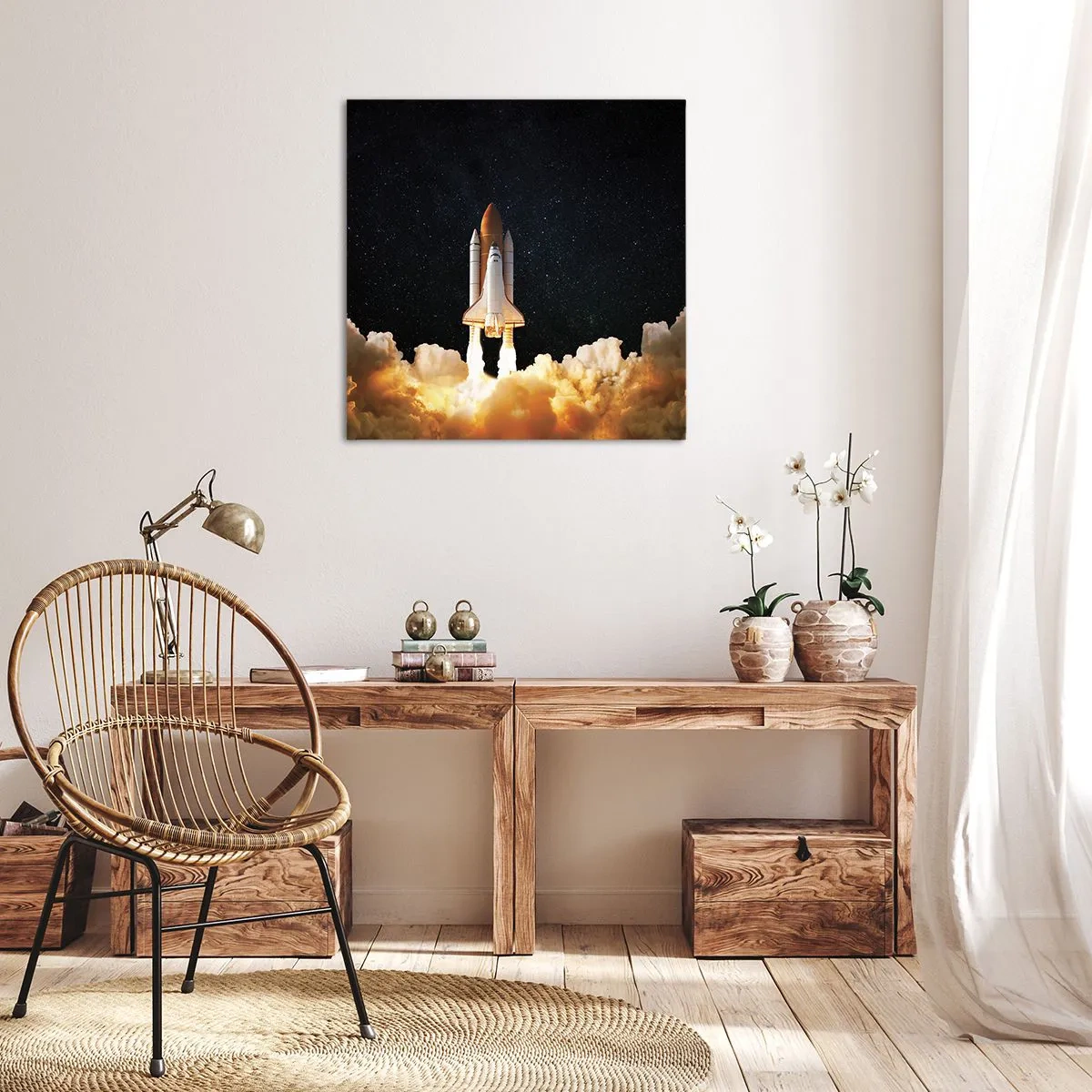 Canvastavla - Bild på duk - Ad astra! - 50x50 cm