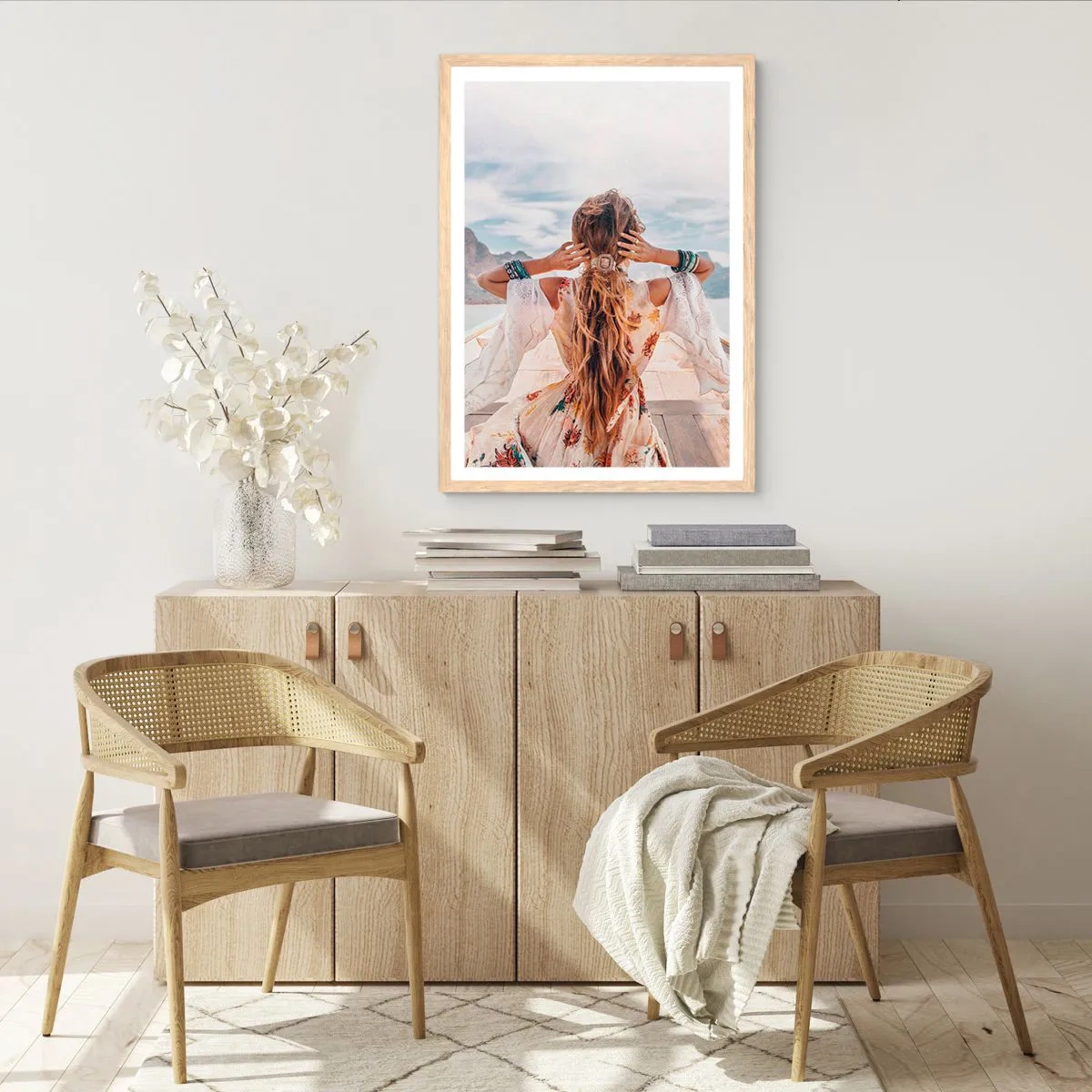 Affisch i ram av ljusek - På väg mot lycka - 70x100 cm