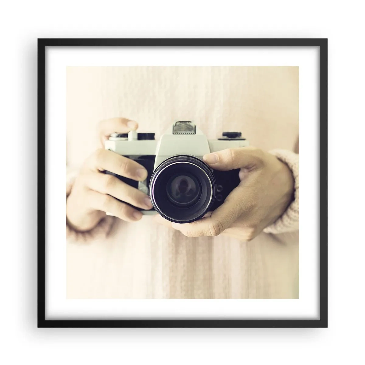 Affisch i svart ram - För att veta mer... - 50x50 cm