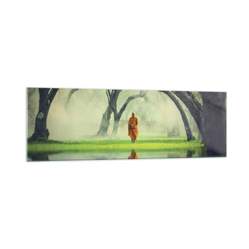 Glastavla - Bild på glas - På väg till upplysningen - 160x50 cm