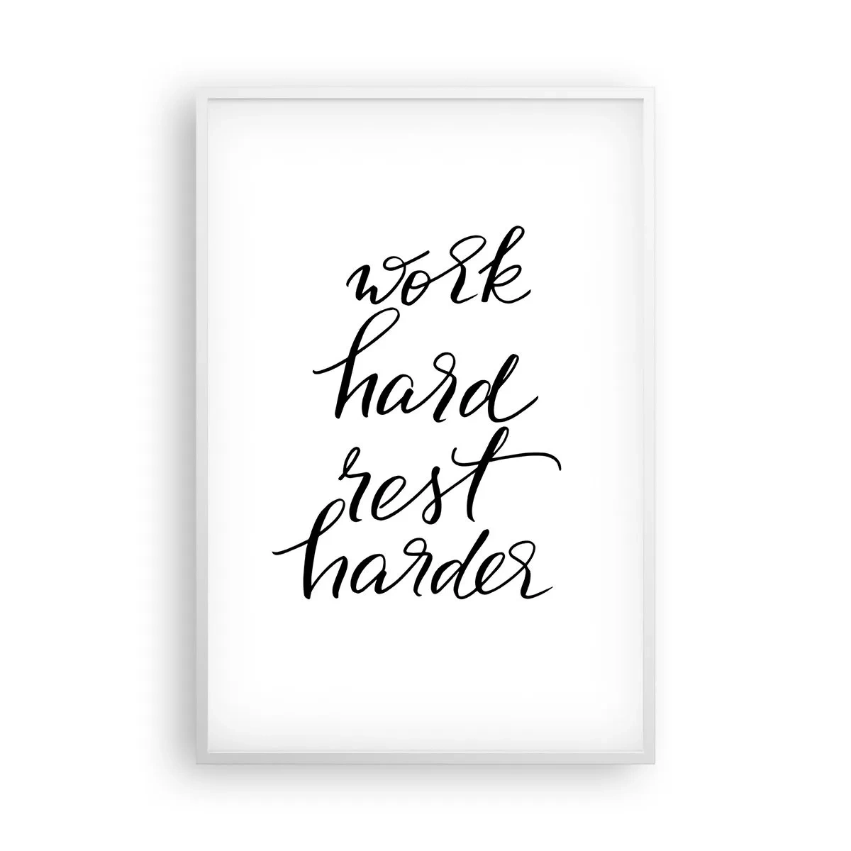 Affisch i vit ram - Livsbalans - 61x91 cm