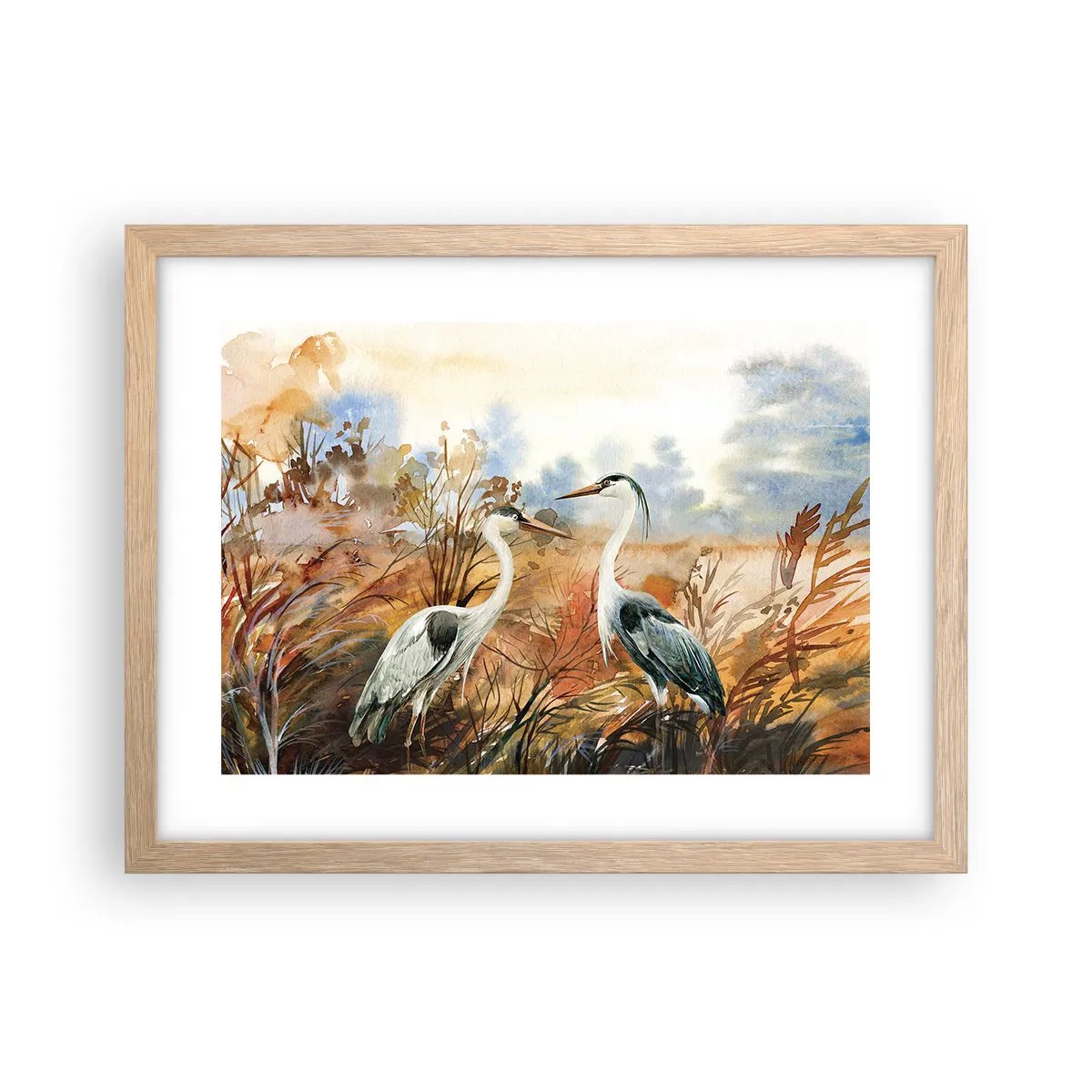 Affisch i ram av ljusek - Vart ska vi på hösten? - 40x30 cm