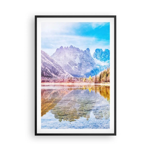 Affisch i svart ram - Det är redan höst i fjällen - 61x91 cm