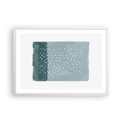 Affisch i vit ram - Uppstådda ur det blåa - 70x50 cm