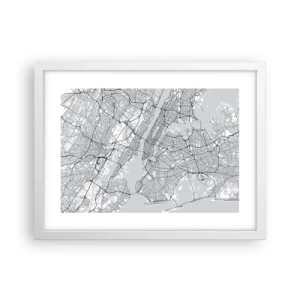 Affisch i vit ram - Metropolens anatomi - 40x30 cm