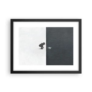 Affisch i svart ram - En stor expedition - 40x30 cm
