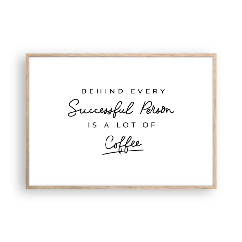 Affisch i ram av ljusek - Framgångens hemlighet - 100x70 cm