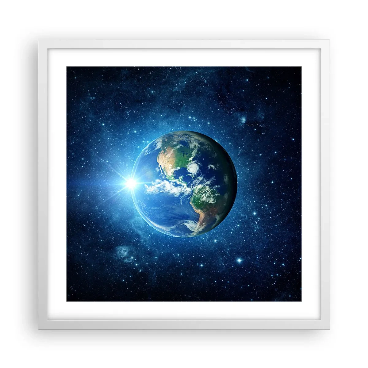 Affisch i vit ram - Vi är i himlen - 50x50 cm