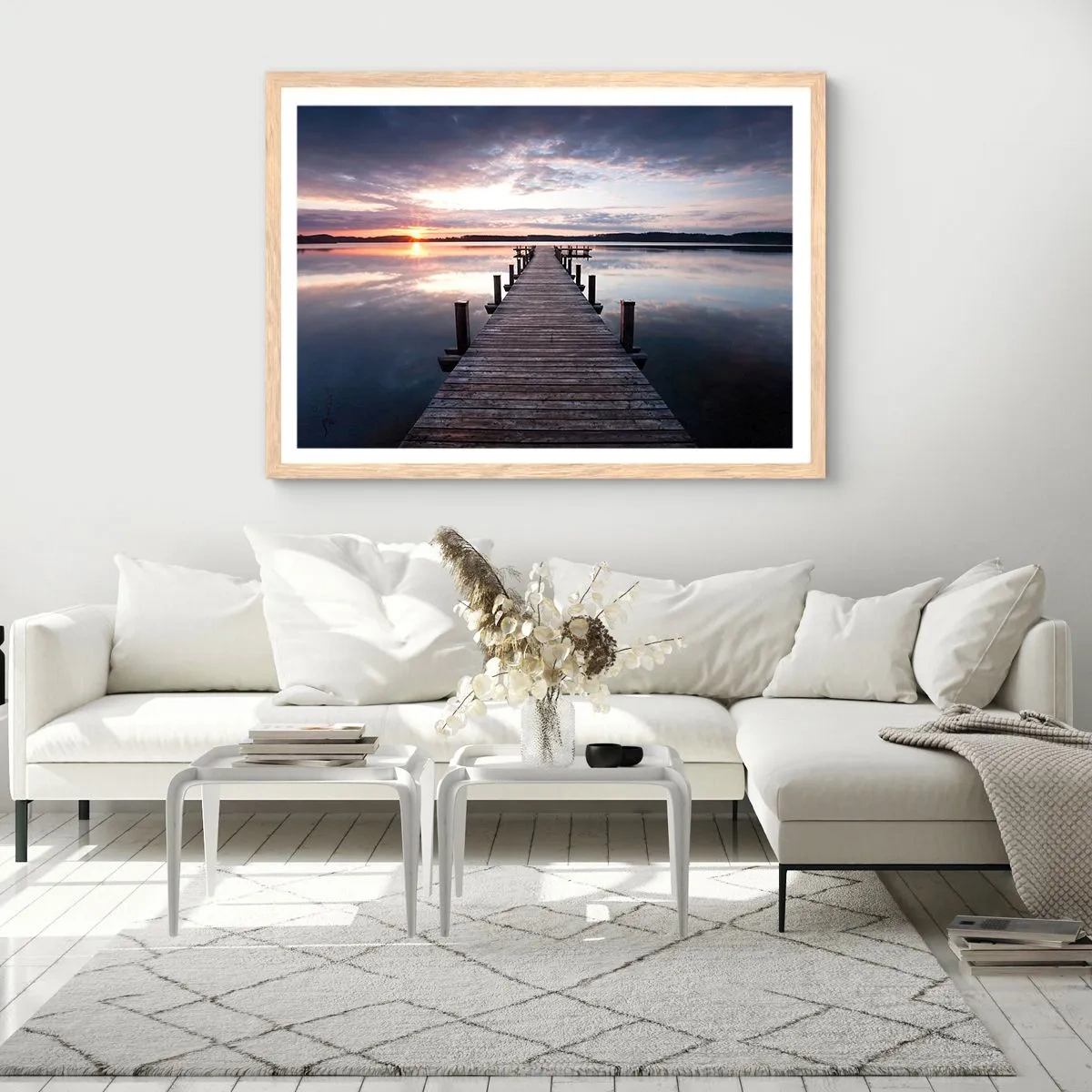 Affisch i ram av ljusek - Den tysta gränsen mellan dag och natt - 50x40 cm