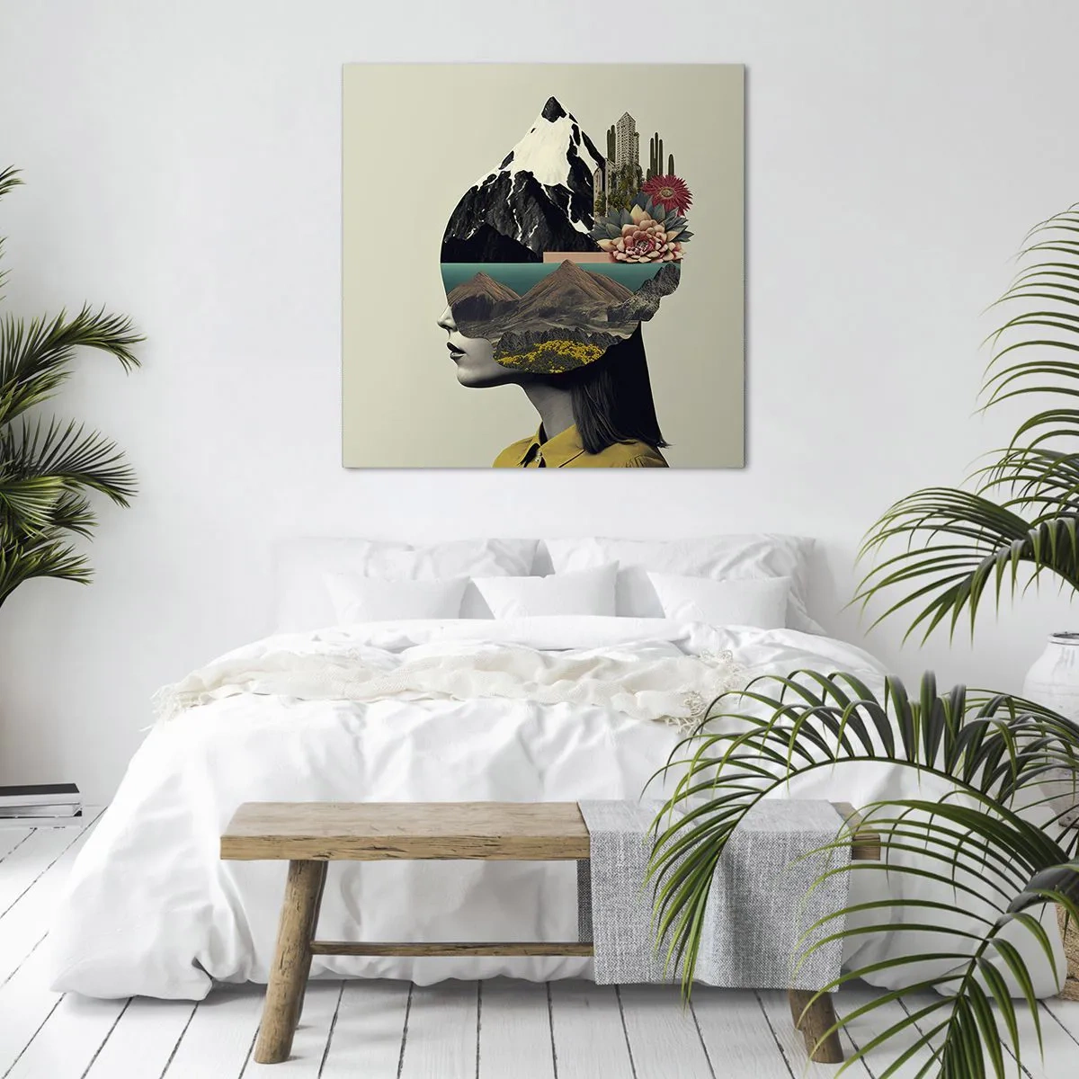 Canvastavla - Bild på duk - Kvinnan - alltid ett mysterium - 70x70 cm